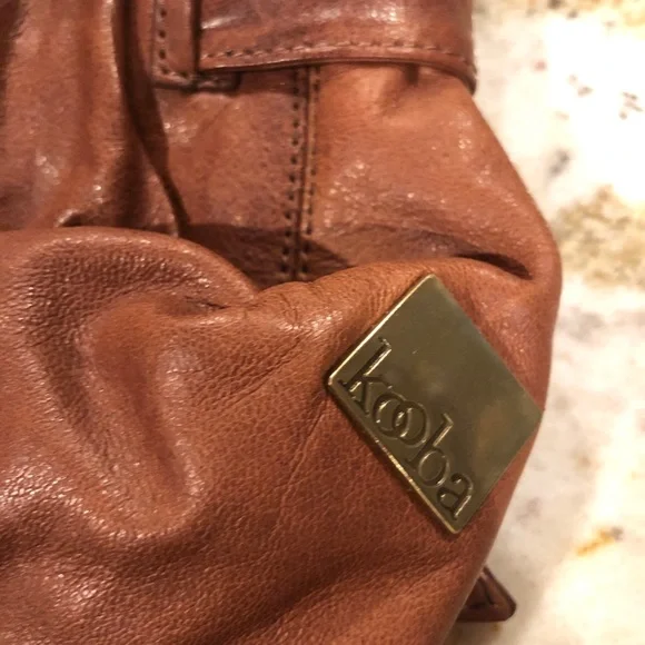 Kooba cognac brown mini-medium leather purse (P2) - Picture 4 of 7